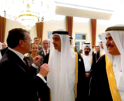 Chairman Kamel Ghribi; Sheikh Abdullah Bin Zayed Bin Al Nahyan, Minister of Foreign Affairs and International Cooperation, UAE.