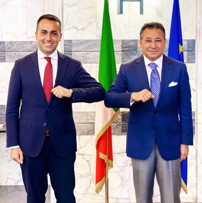 Chairman Kamel Ghribi; Luigi Di Maio, Minister of Foreign Affairs and International Co-Operation, Italy.