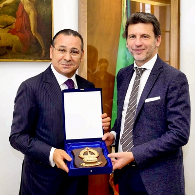 Chairman Kamel Ghribi; Marco Ciacci, Police Commander, Milan, Italy.