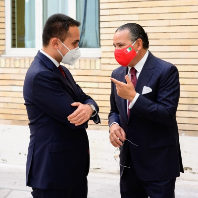 Chairman Kamel Ghribi; Luigi Di Maio, Minister of Foreign Affairs and International Co-Operation, Italy.