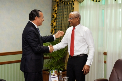 Chairman Kamel Ghribi; Ibrahim Mohamed Solih President of the Republic of the Maldives.