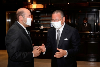 Chairman Kamel Ghribi; H.E. Hisham Badr, Ambassador of Egypt to Italy.