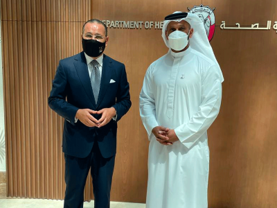 Chairman Kamel Ghribi; H.E. Sheikh Abdullah bin Mohammed Al Hamed, Chairman of the Department of Health – Abu Dhabi.