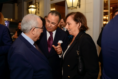 Kamel Ghribi with H.E. Ramtane Lamamra Minister of Foreign Affairs, Algeria and Luciana Lamorgese, Minister of the Interior, Italy.