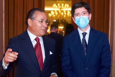 Chairman Kamel Ghribi with Roberto Speranza, Minister Of Health, Republic Of Italy