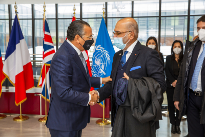 Chairman Kamel Ghribi with, H.E. Dr. Naser M. Y. Al Belooshi, Ambassador of the Kingdom of Bahrain in the Italian Republic