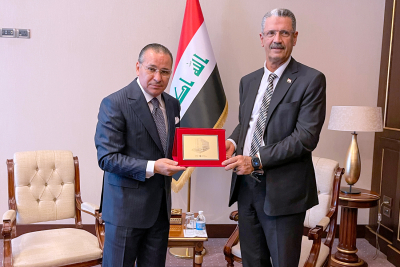 Chairman Kamel Ghribi with H.E. Hayan Abdul-Ghani, Oil Minister of Iraq