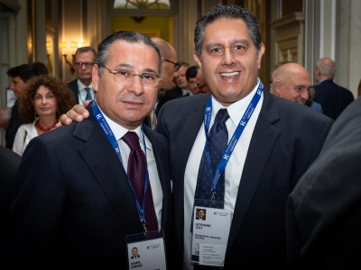 Chairman Kamel Ghribi; Giovanni Toti, President of Liguria, Italy.