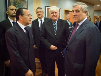 Chairman Kamel Ghribi; Stephen Hayes, President and CEO Corporate Council on Africa, Washington D.C.; Antonio Tajani, President of AFCO.