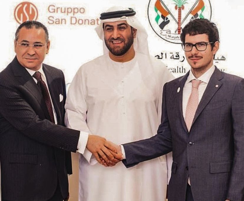 Chairman Kamel Ghribi; Paolo Rotelli, President of University Vita-Salute San Raffaele, Italy.