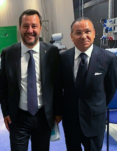 Chairman Kamel Ghribi; Matteo Salvini, Senator, Italy.