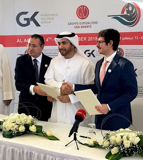 Chairman Kamel Ghribi; Major General Ahmed Nasser Al Raisi, Abu Dhabi, UAE; Paolo Rotelli, President of University Vita-Salute San Raffaele, Italy.