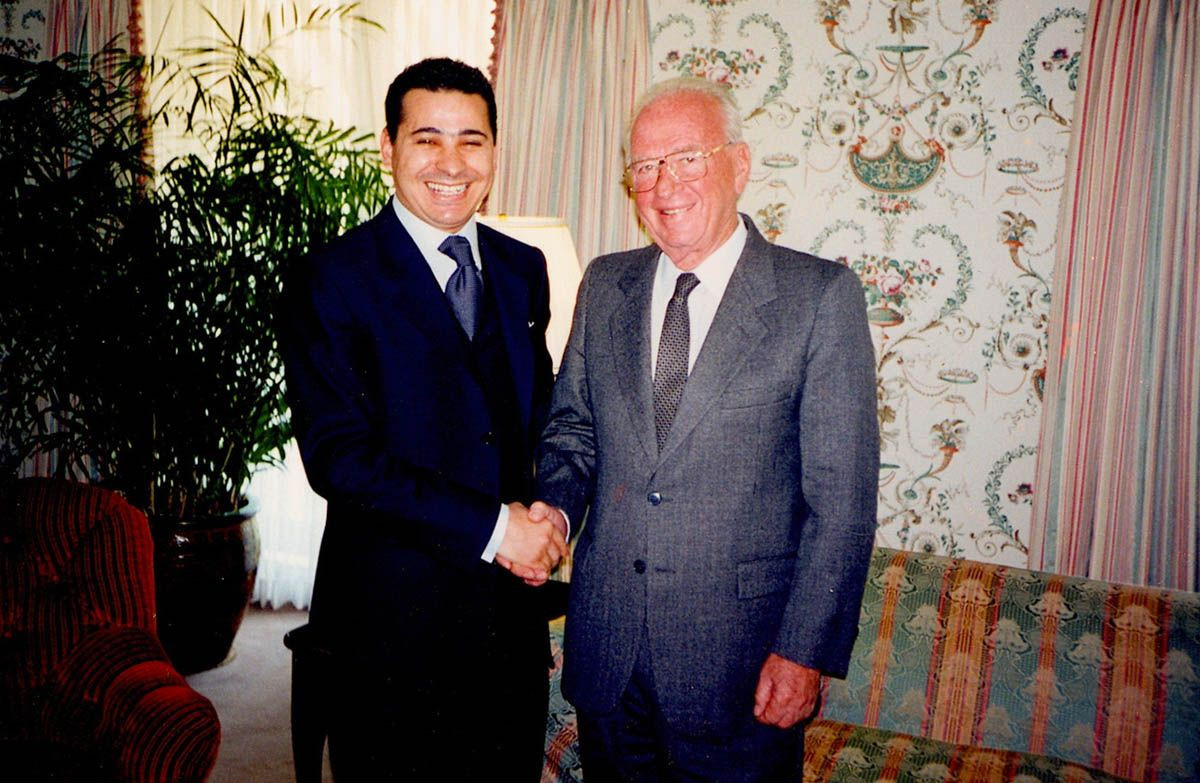 Chairman Kamel Ghribi; Yitzhak Rabin, former Prime Minister, Israel.