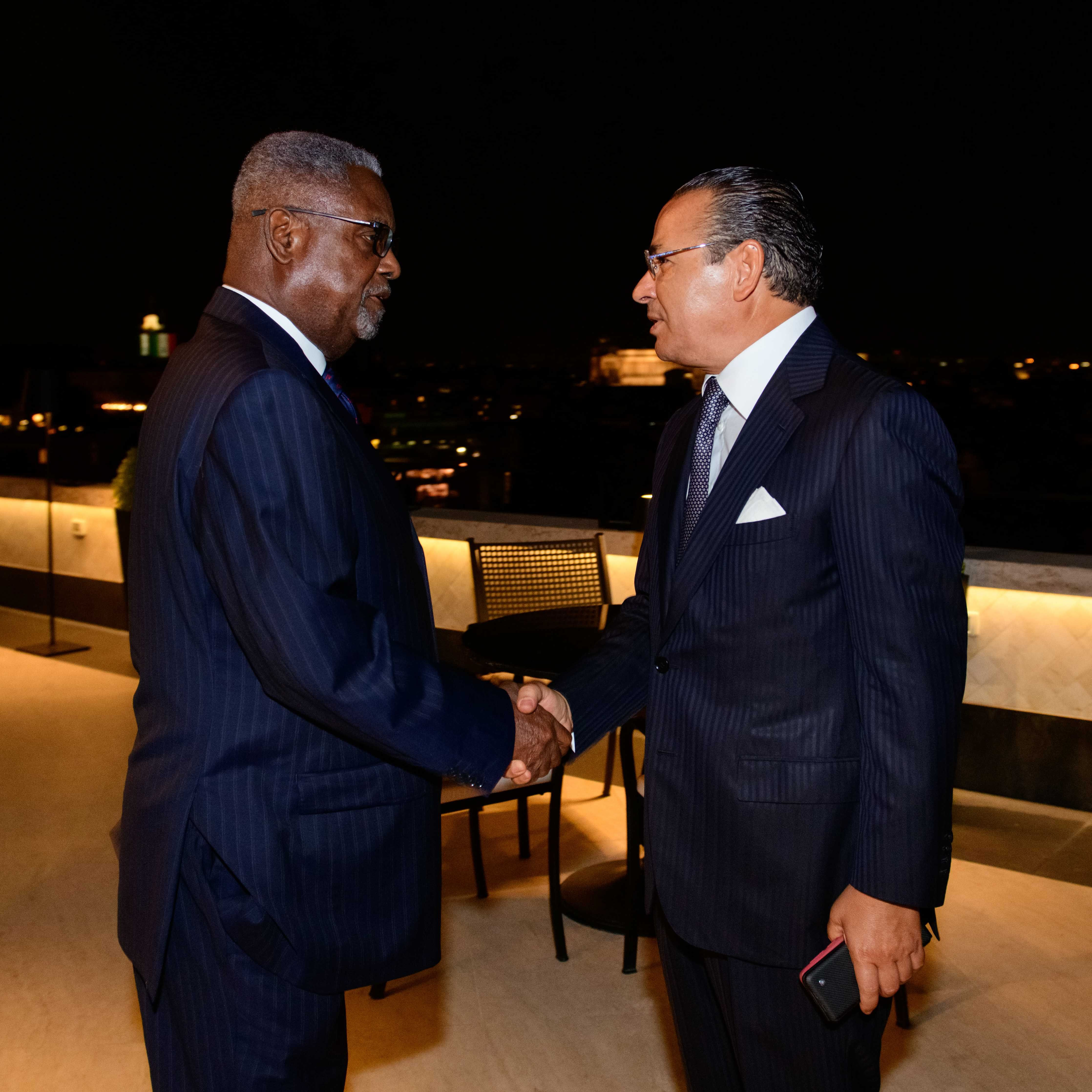 Chairman Kamel Ghribi; Andrew W. Kronyahn, Ambassador of the Republic of Liberia, Italy.