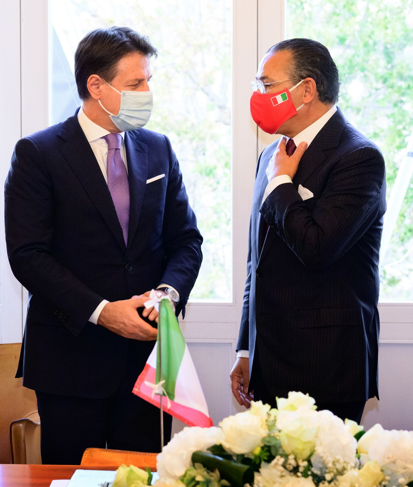 Chairman Kamel Ghribi; Giuseppe Conte, Prime Minister, Italy.