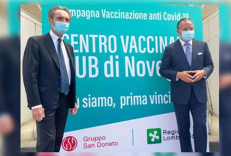 Chairman Kamel Ghribi; Attilio Fontana, President of Lombardy Region, Italy.