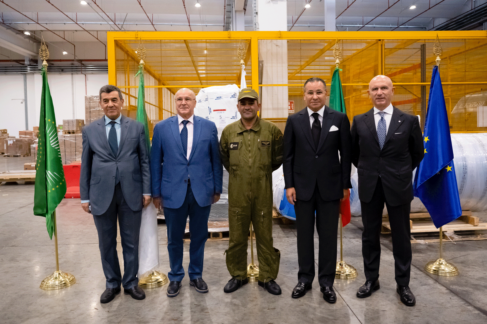 Chairman Kamel Ghribi; Ahmed Boutache, Ambassador of Algeria, Italy.