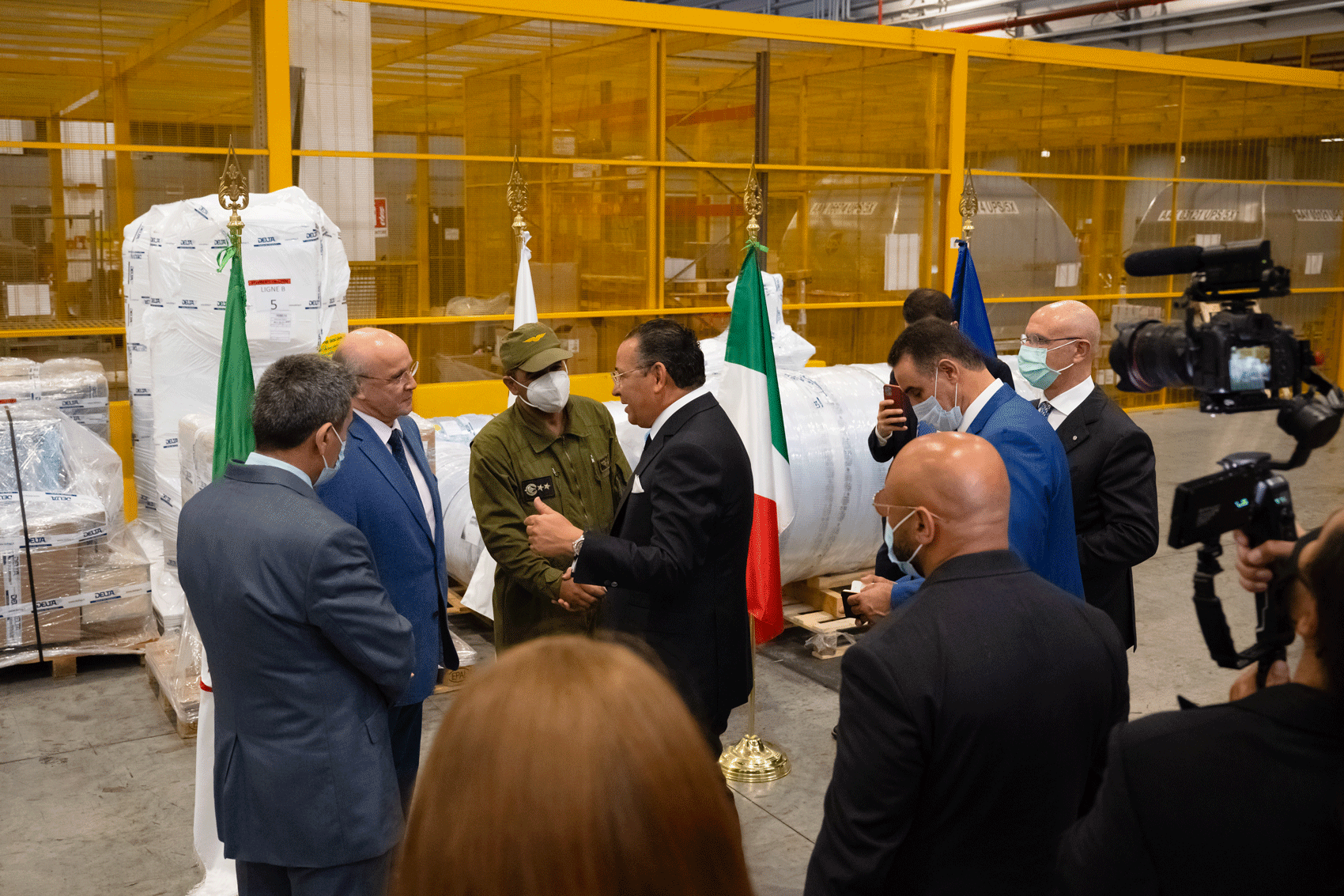 Chairman Kamel Ghribi; Ahmed Boutache, Ambassador of Algeria, Italy.