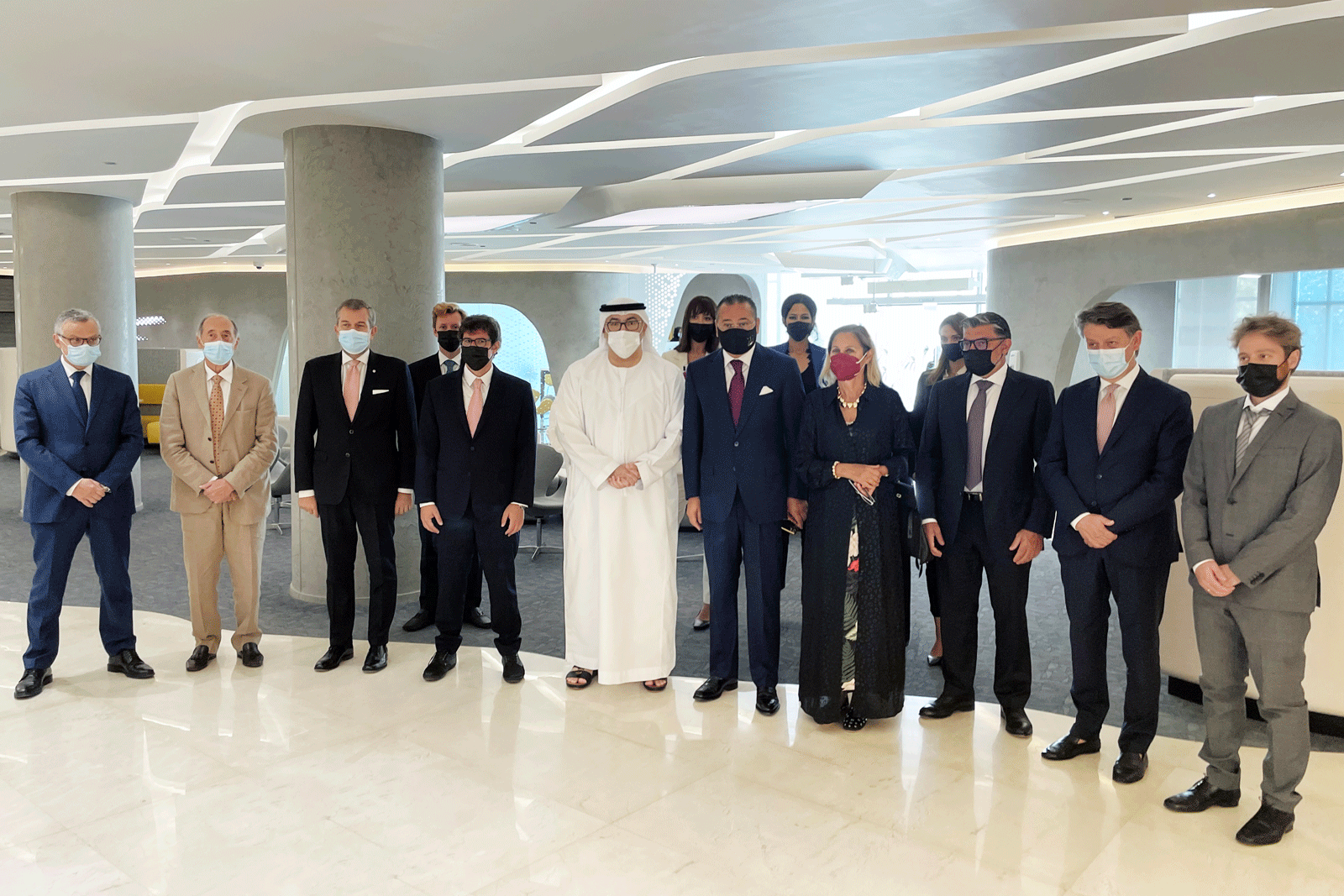 Chairman Kamel Ghribi; H.E. Abdul Rahman Bin Mohammed Al Owais Minister of Health in the United Arab Emirates.