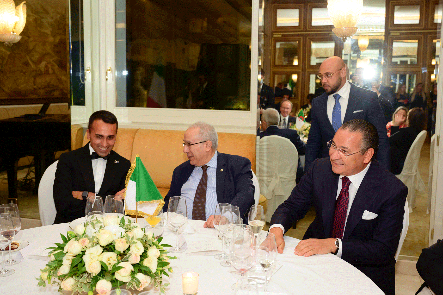 Kamel Ghribi with H.E. Ramtane Lamamra Minister of Foreign Affairs, Algeria and Luigi di Maio Minister of Foreign Affairs and International Co-Operation, Italy.