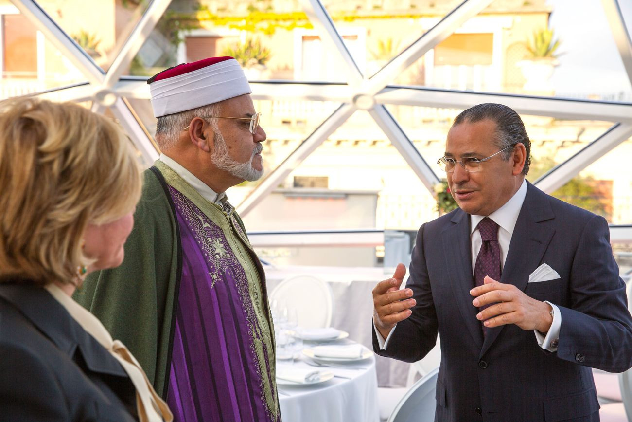 Chairman Kamel Ghribi with Imam Badri Madani Imam of the Mosque of Palermo.
