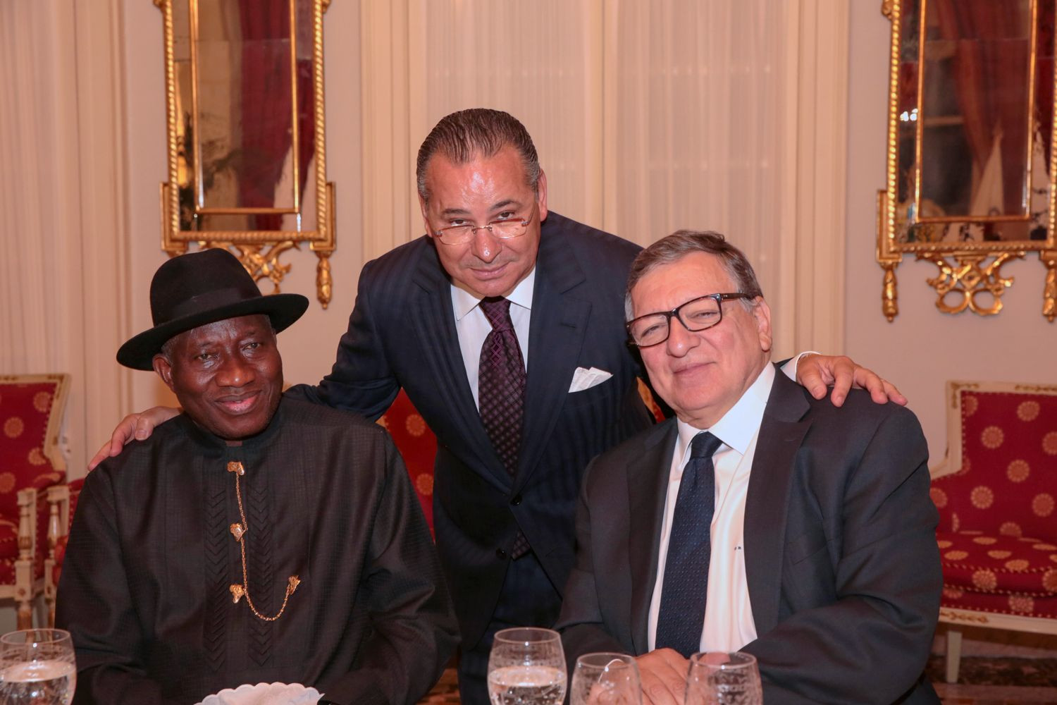 Chairman Kamel Ghribi with H.E. Goodluck Ebele Jonathan Former President of the Federal Republic of Nigeria and Josè Barroso Board Chair, GAVI; Board Chair, Goldman Sachs International.