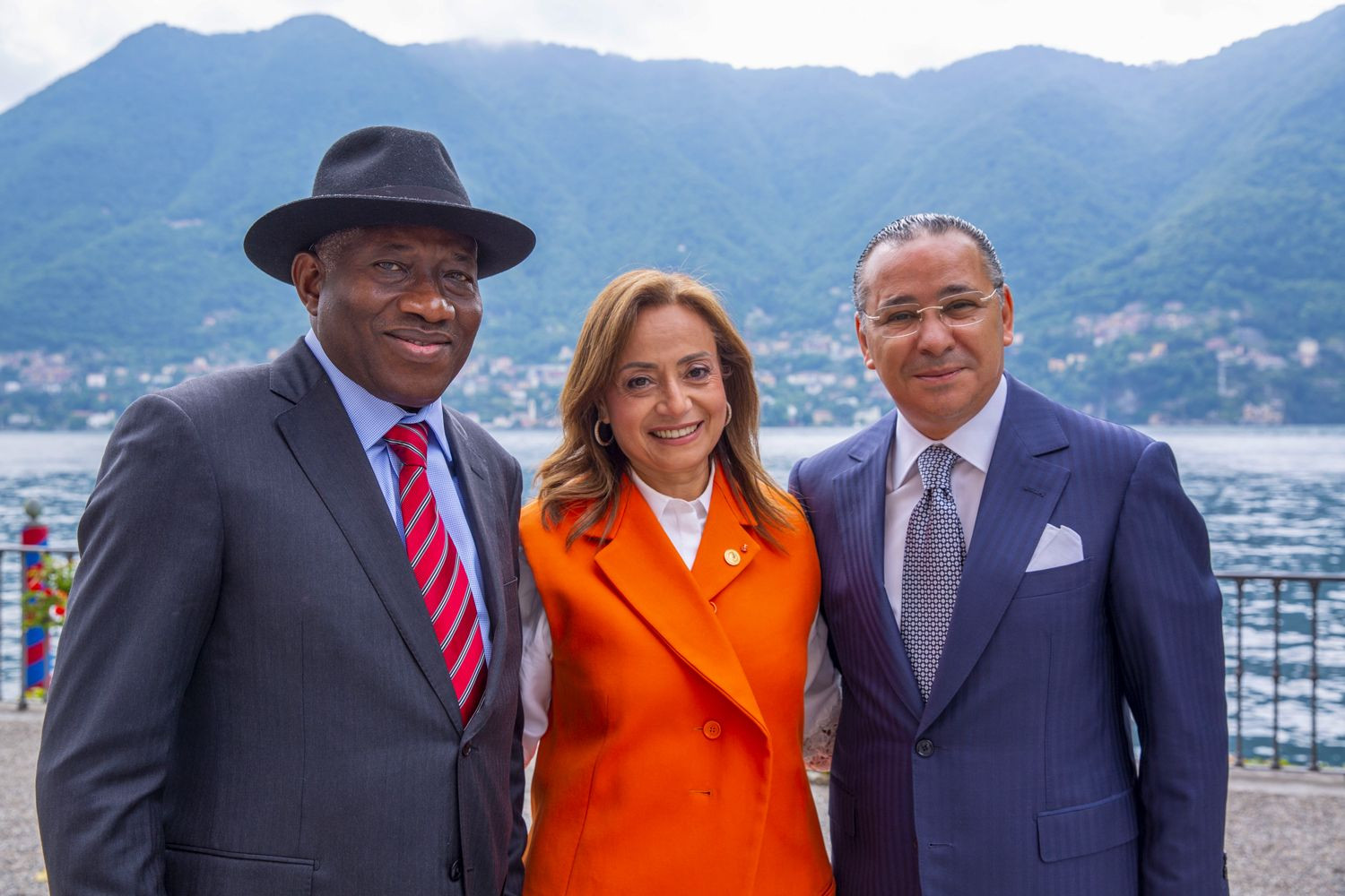 Chairman Kamel Ghribi with H.E. Goodluck Ebele Jonathan Former President of the Federal Republic of Nigeria, Amani Abou-Zeid African Union Commissioner for Infrastructure and Energy.