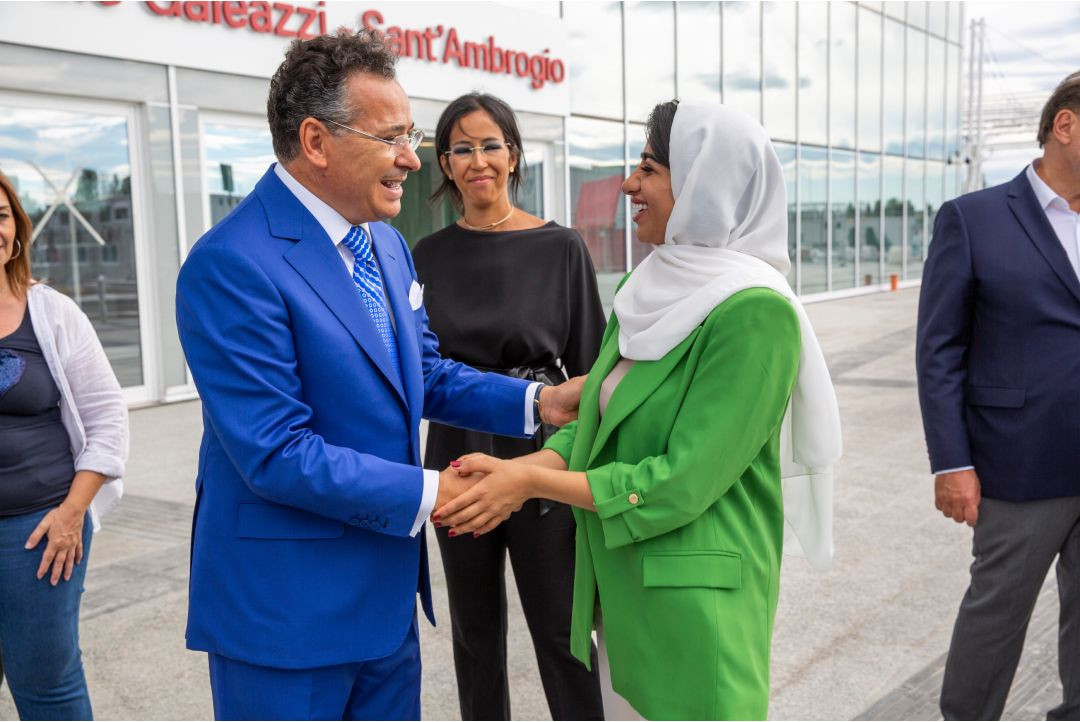 Chairman Kamel Ghribi with Dr. Fatma Almulla, phD of Biochemical Engineering.