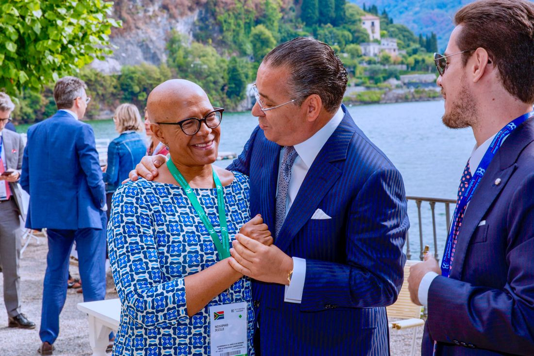 Chairman Kamel Ghribi with H.E. Nosipho Jezile, Ambassador of South Africa.