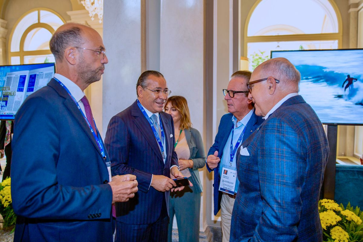 Chairman Kamel Ghribi with Robert E. Carlucci, Chairman of the National American Foundation.