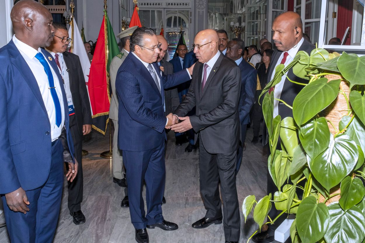 Chairman Kamel Ghribi with H.E. Mohamed Ould Cheick El Ghazouani, President of Mauritania.