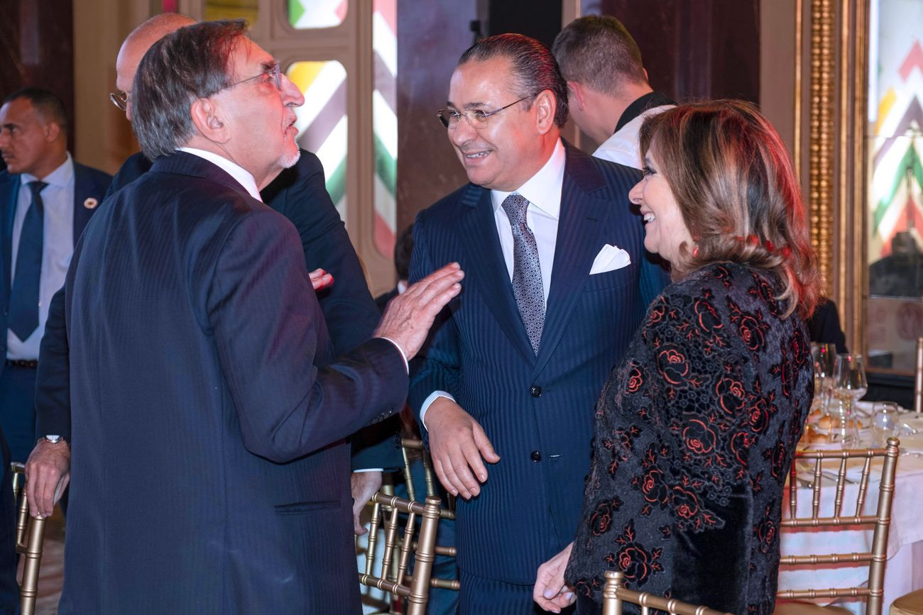 Chairman Kamel Ghribi with Honourable Ignazio La Russa, President of the Italian Senate and Maria Elisabetta Alberti Casellati, Minister for institutional reforms and regulatory simplification.
