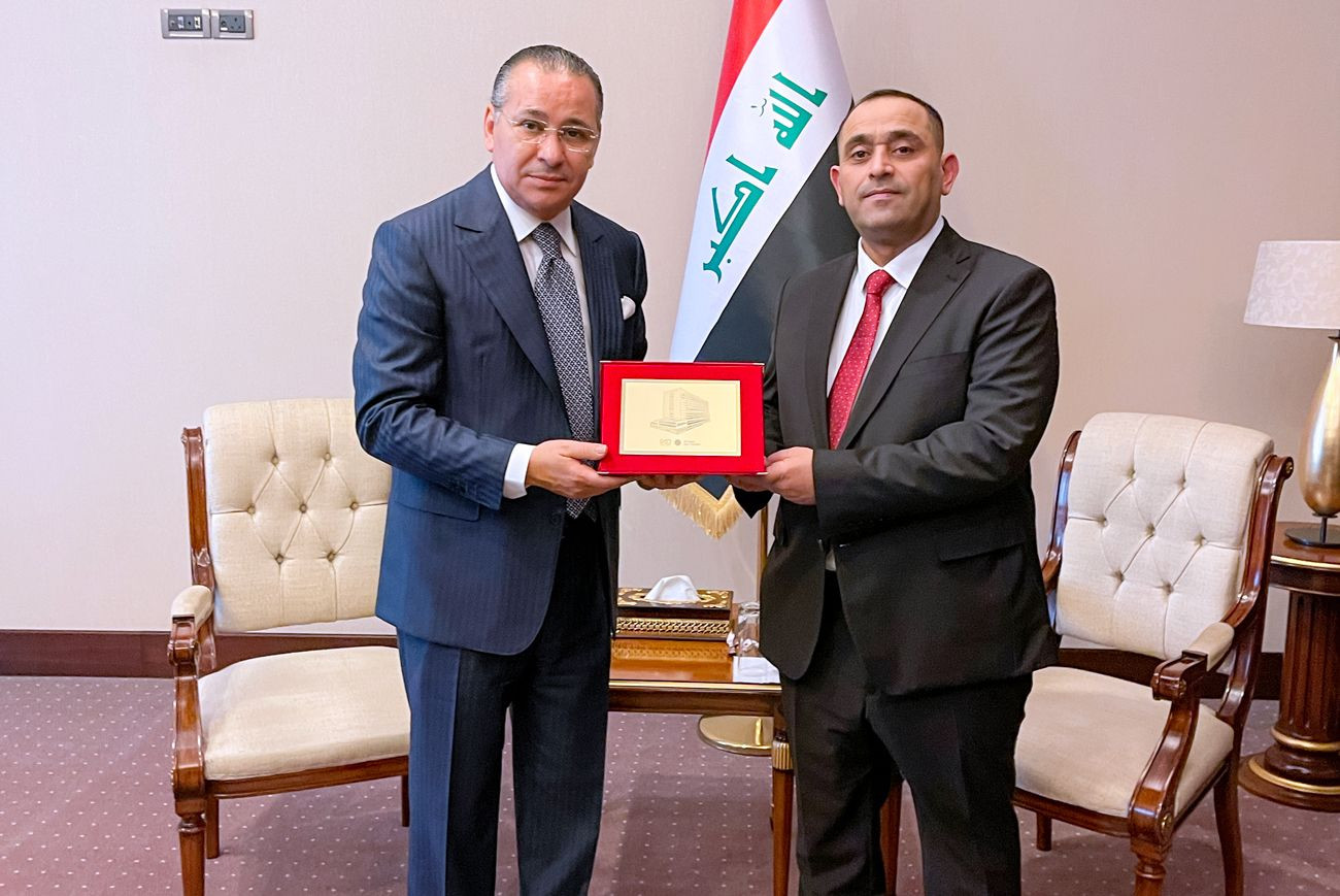 Chairman Kamel Ghribi with H.E. Ziad Ali Fadhil, Minister of Electricity of Iraq.