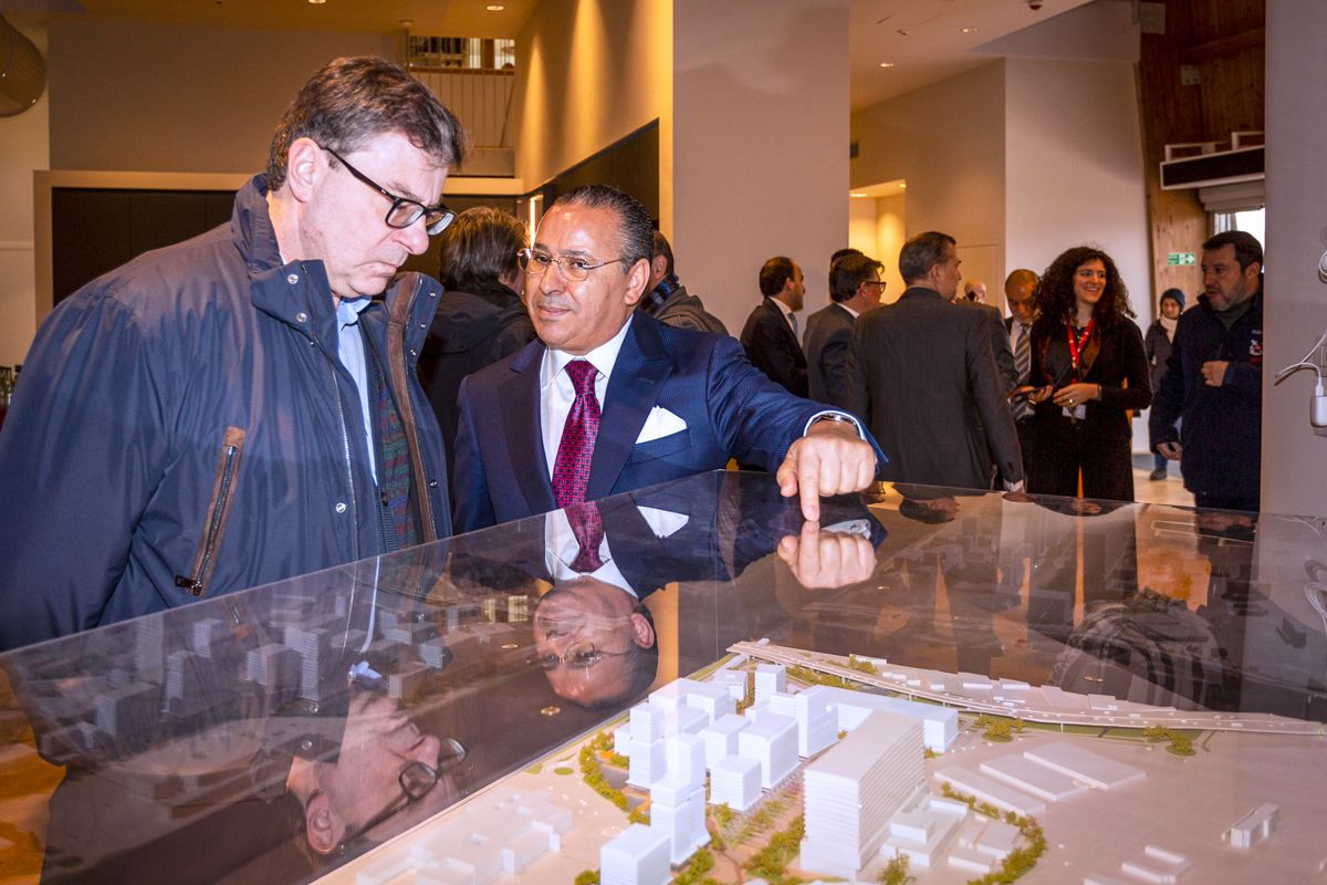 Chairman Kamel Ghribi with Honourable Giancarlo Giorgetti, Minister of Economy and Finance of Italy.