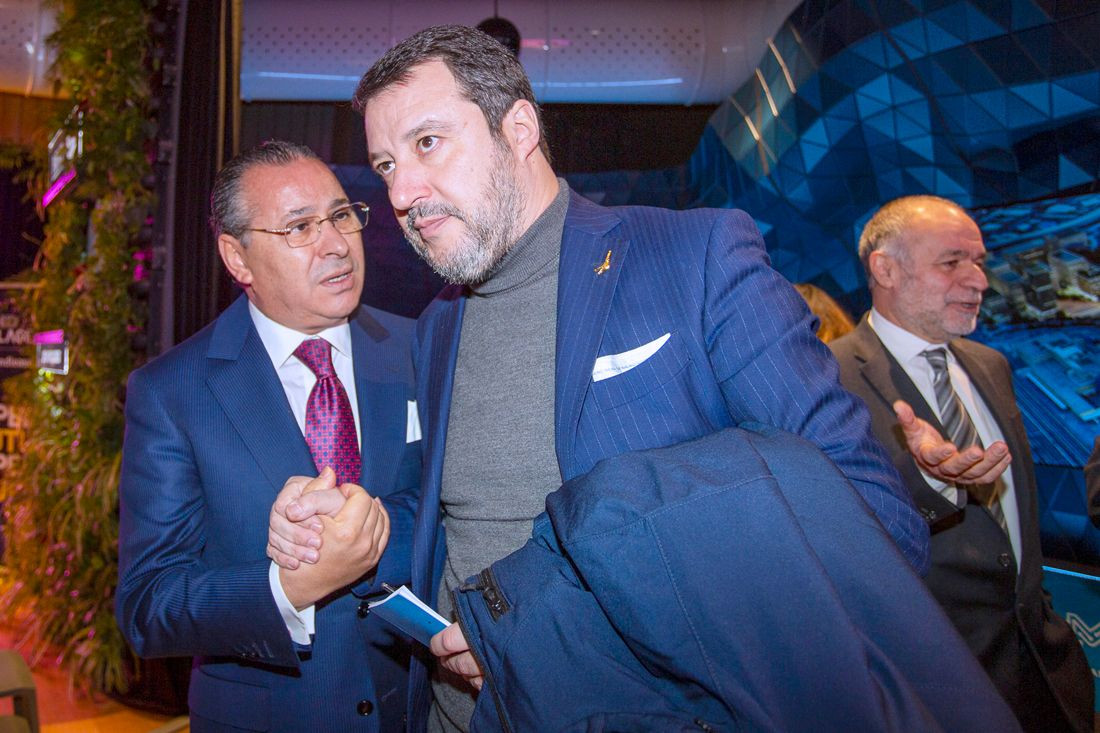 Chairman Kamel Ghribi with Honourable Matteo Salvini, Vice President of the Council of Ministers of the Italian Republic.