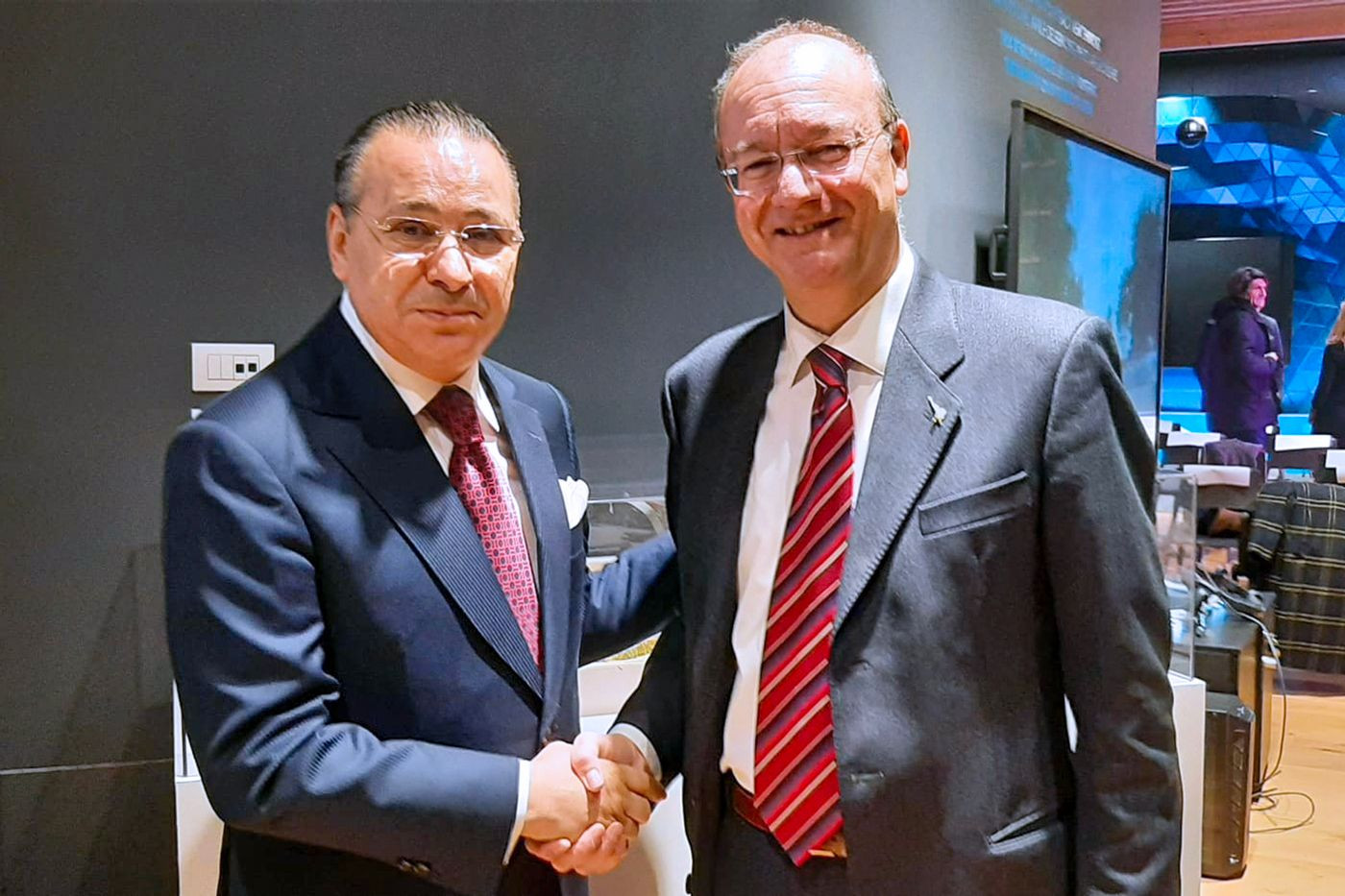 Chairman Kamel Ghribi with Honourable Giuseppe Valditara, Minister of Education of the Italian Republic.