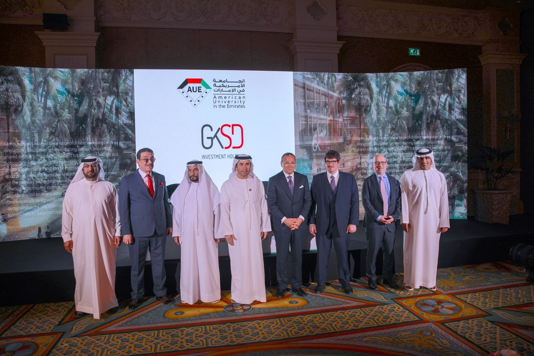 The role of education in building nations is key. GKSD is proud to undertake the design and development of the new campus of the  American University in the Emirates. The innovative architectural design will see the creation of a state-of-the-art learning facility. A new precedent in university architecture and engineering. The project is sustainable, resilient, and ecologically friendly with solar panels on the roof to create its own microclimate. GKSD Engineering is honoured to share Italian expertise and excellence in design and infrastructure development.  Delighted to have H.E.Lorenzo Fanara, Major General Ahmed Naser Al-Raisi, Professor Muthanna and other senior dignitaries at the signing ceremony held in Abu Dhabi between GKSD and AUE.