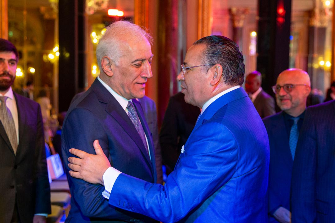 Kamel Ghribi with H.E. Vahagn Khachaturyan, President, Republic Of Armenia.