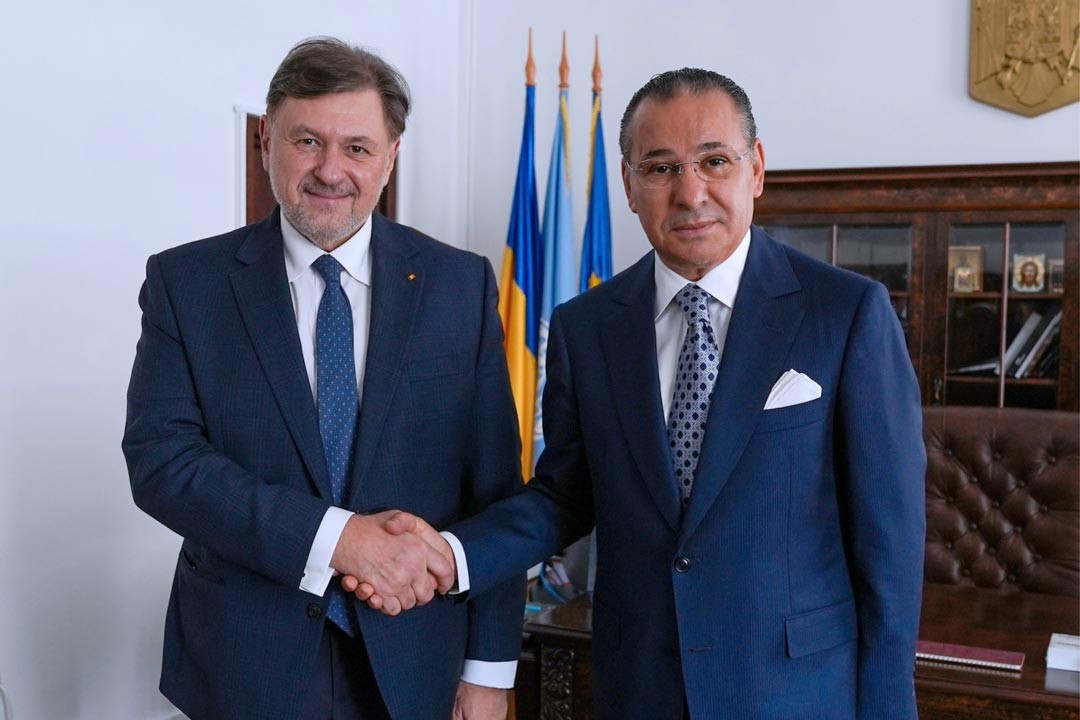 Kamel Ghribi with Honourable Alexandru Rafila, Minister of Health, Romania.