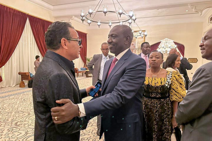 Kamel Ghribi with H.E. William Kipchirchir Samoei Arap Ruto, President of Kenya.