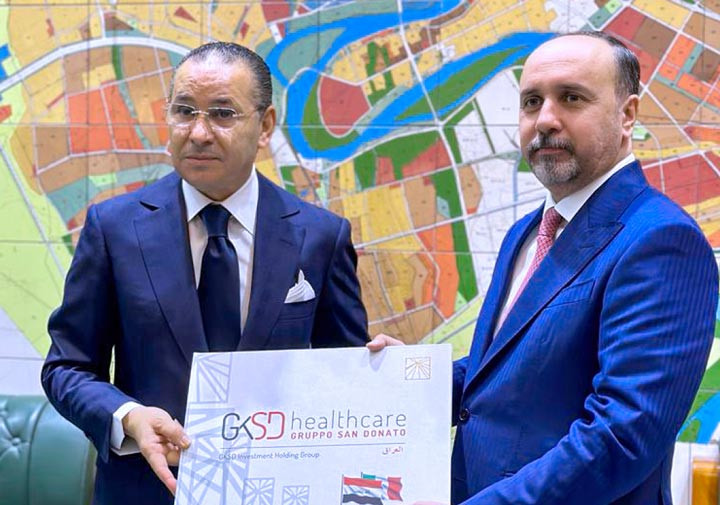 Chairmain Kamel Ghribi with Ammar Musa Kadhim Mayor of Baghdad.