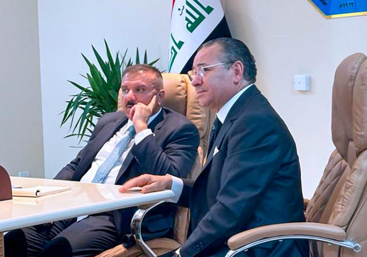 Chairmain Kamel Ghribi with Abdul Amir Al Shammari, Minister of the Interior of Iraq.
