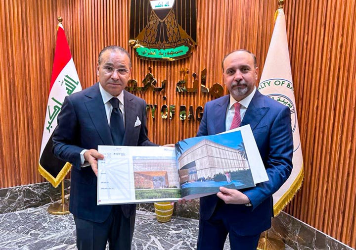 Chairmain Kamel Ghribi with Ammar Musa Kadhim Mayor of Baghdad.