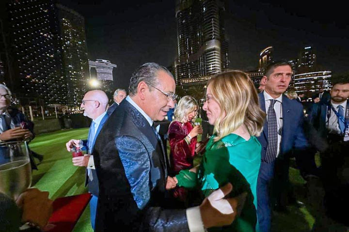 Kamel Ghribi with Giorgia Meloni , Prime Minister of Italy.