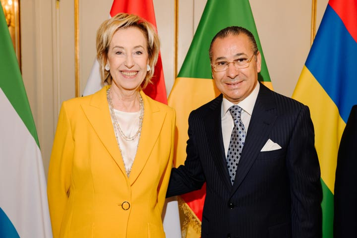 Kamel Ghribi with Letizia Moratti President, E4Impact Foundation.