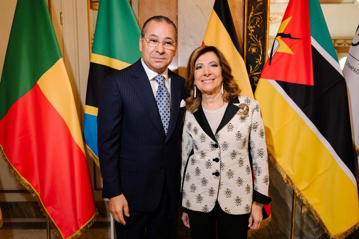 Kamel Ghribi with Maria Elisabetta Alberti Casellati Minister for Institutional Reforms, Republic of Italy.