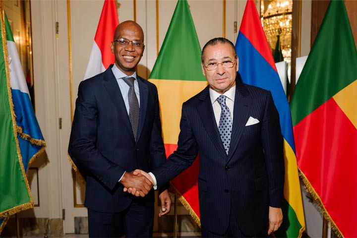 Kamel Ghribi with January Makamba Minister of Foreign Affairs, United Republic of Tanzania.