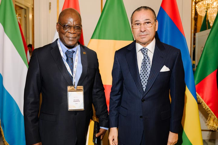 Kamel Ghribi with Richard Filakota Minister of economy, plan and International Cooperation, Central African Republic.