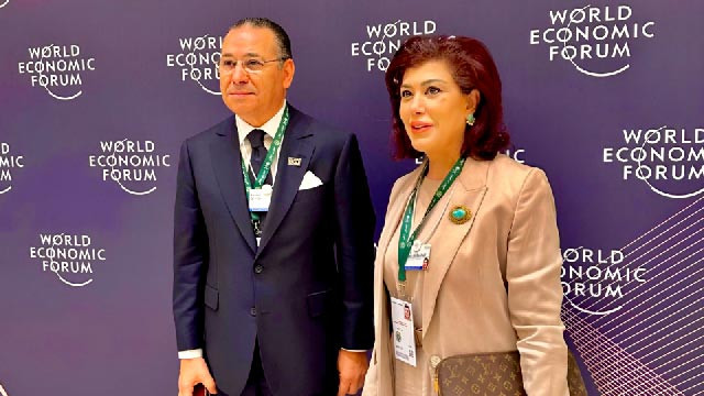 Kamel Ghribi with H.E. Safia Taleb Ali Al Souhail the former Ambassador of Iraq to Italy.