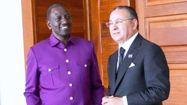 Kamel Ghribi with H.E. William Samoei Ruto, President of the Republic of Kenya.